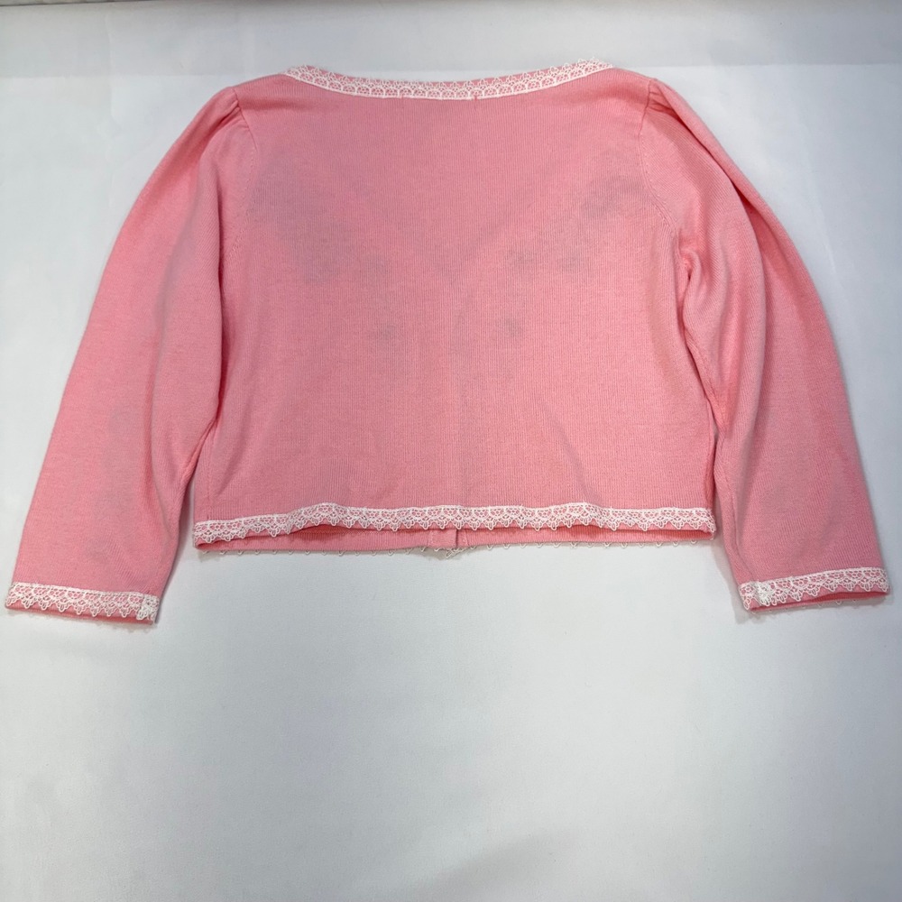 NWOT Dolls Kill x Strawberry Shortcake Pink Embroidered Crop Cardigan Medium - Picture 6 of 13